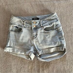 Forever 21 Denim Shorts Size S Light Wash Cuffed Stretch Summer
